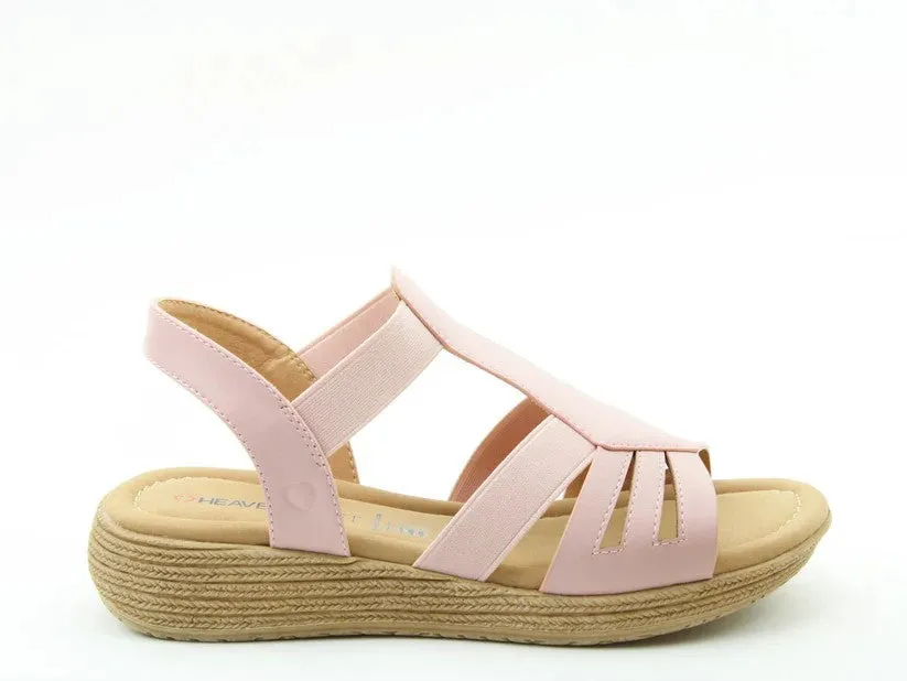 Heavenly Feet Ladies Sadie Premium Comfort Elasticated Sandal