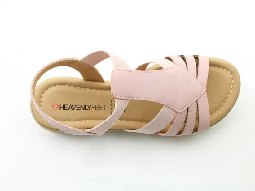 Heavenly Feet Ladies Sadie Premium Comfort Elasticated Sandal