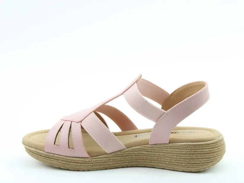 Heavenly Feet Ladies Sadie Premium Comfort Elasticated Sandal