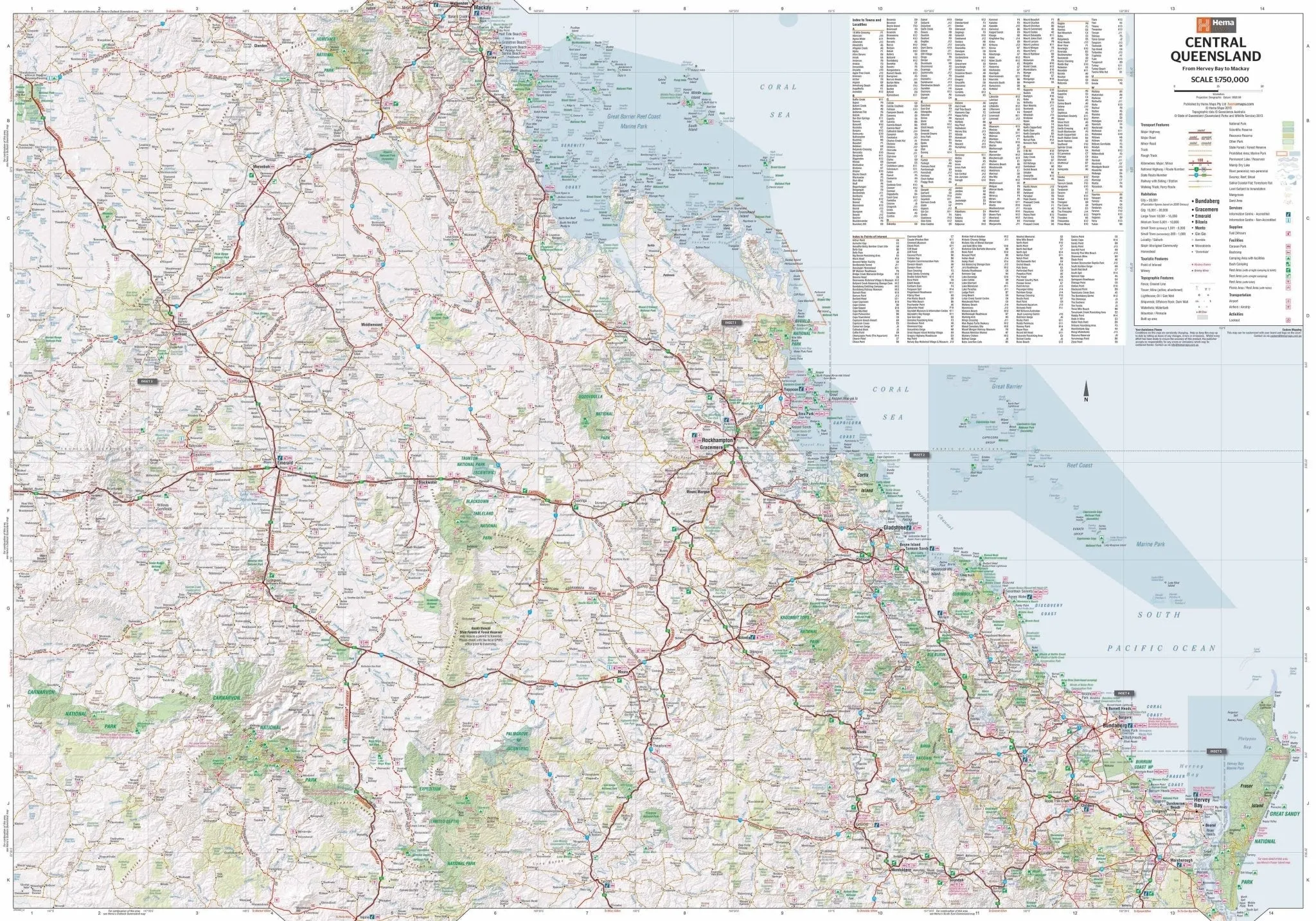 Hema Central Queensland Map