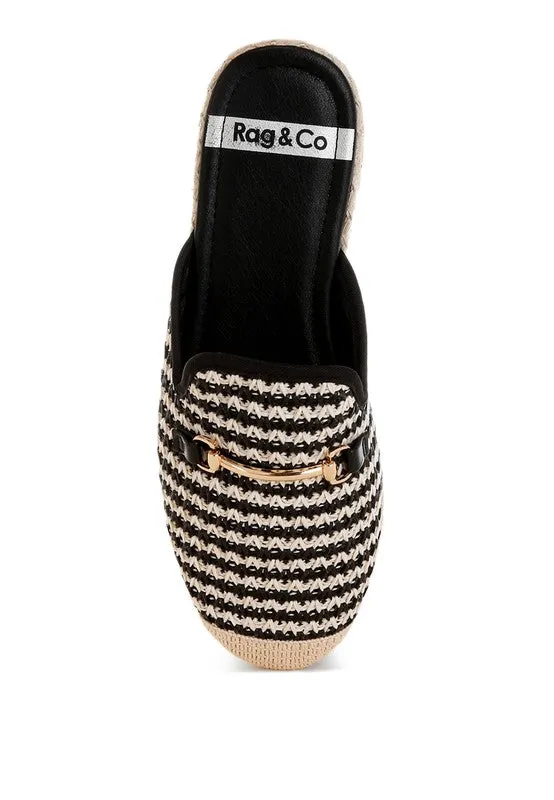Himari Raffia Slip-On Mules