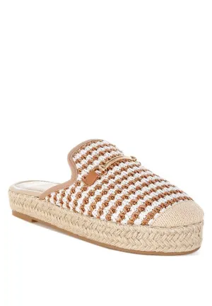 Himari Raffia Slip-On Mules