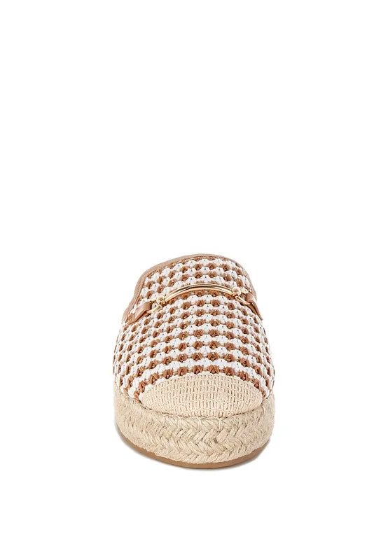 Himari Raffia Slip-On Mules