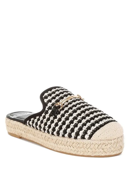 Himari Raffia Slip-On Mules