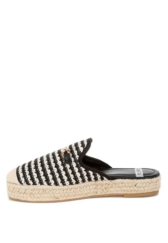 Himari Raffia Slip-On Mules