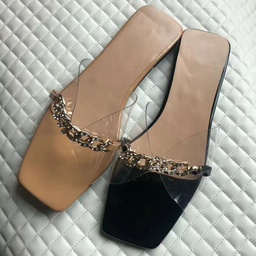 Hot diamond flat slippers BY0114