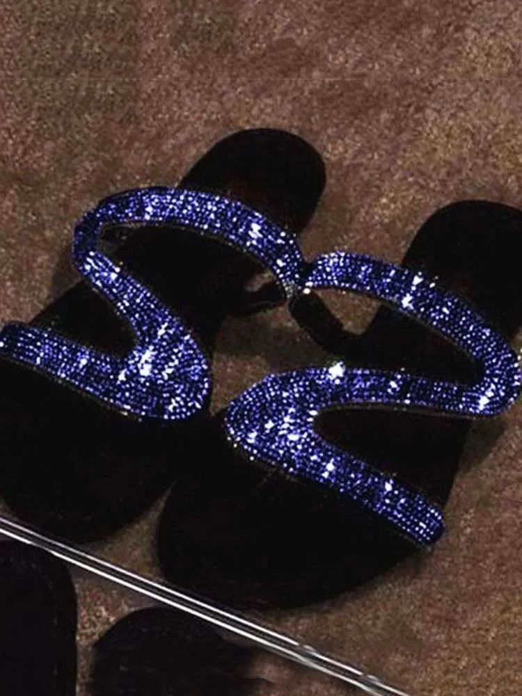 Hot Drill Sequined Slipper
