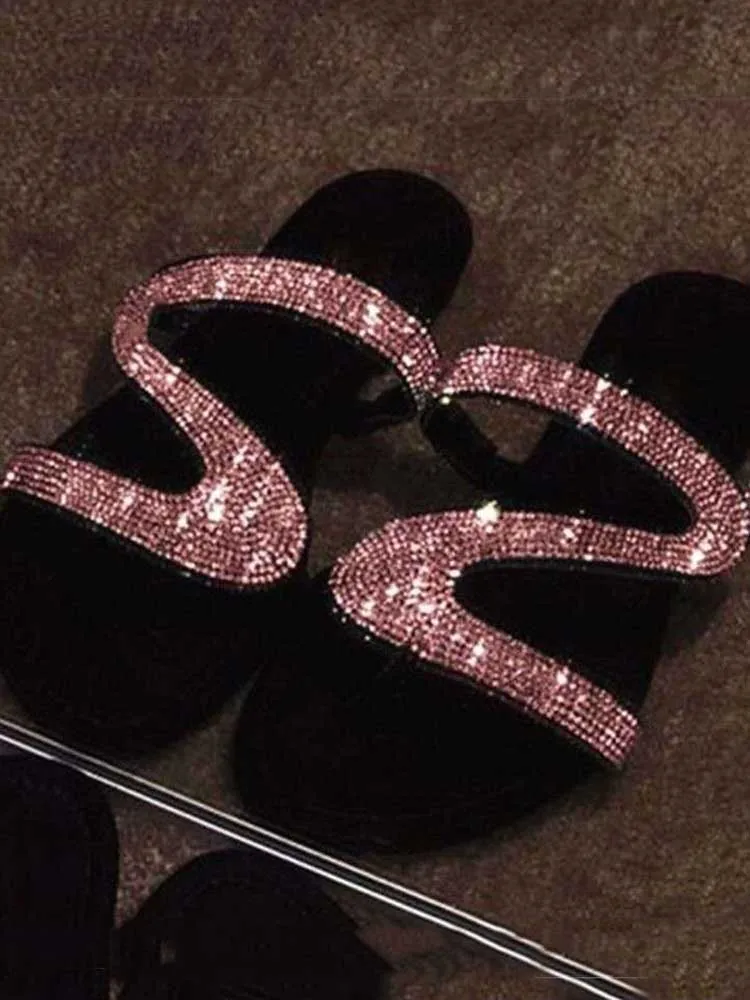 Hot Drill Sequined Slipper