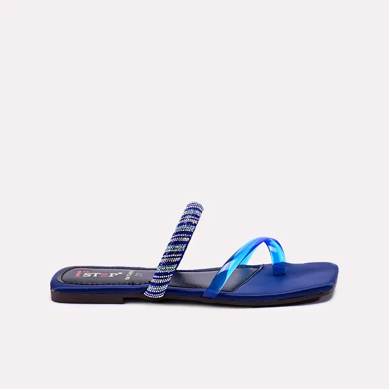 Karoline  Blue Fancy Slippers 0412497