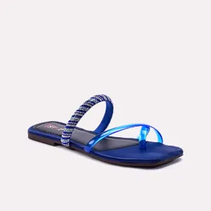 Karoline  Blue Fancy Slippers 0412497