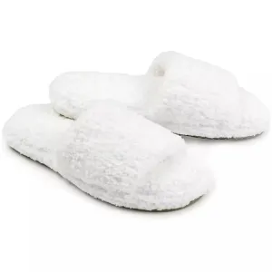 Kashwere Ultra Soft White Plush Spa Slippers ~ LAST CHANCE SALE ~ LIMITED QUANTITIES