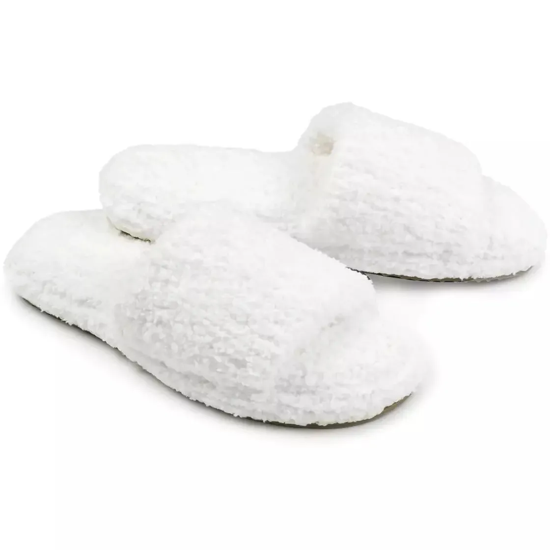 Kashwere Ultra Soft White Plush Spa Slippers ~ LAST CHANCE SALE ~ LIMITED QUANTITIES