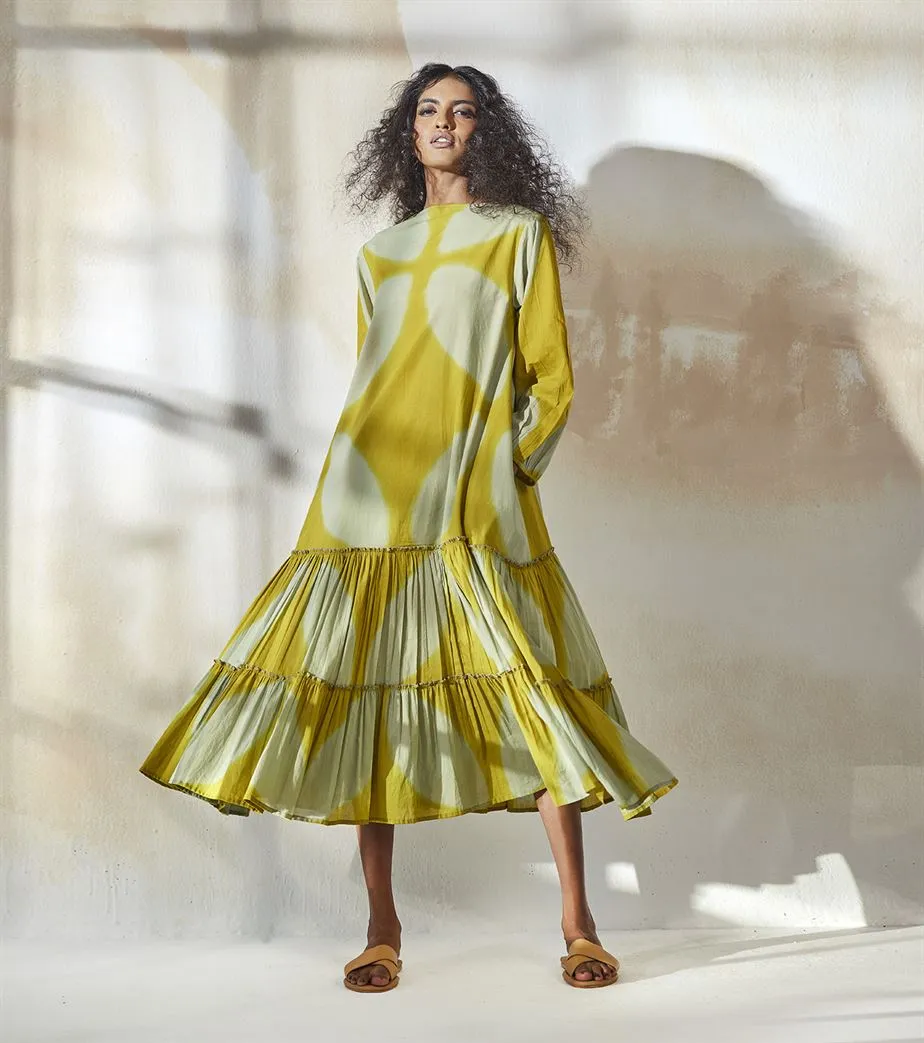 Khara Kapas  I  Sacramento Lime TIme Maxi Dress