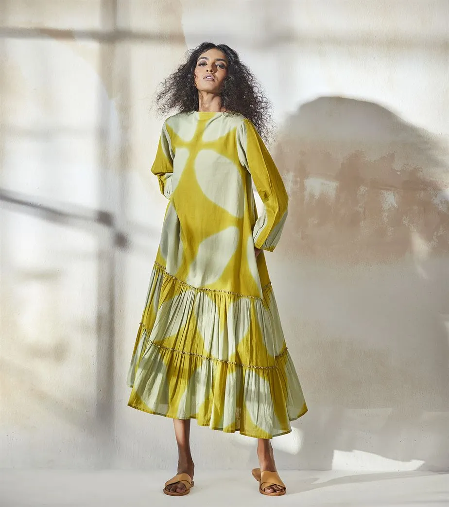 Khara Kapas  I  Sacramento Lime TIme Maxi Dress
