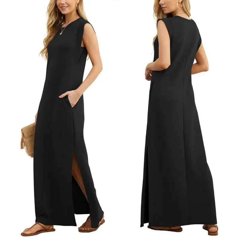 Kinsley | Sleeveless Casual Maxi Dress