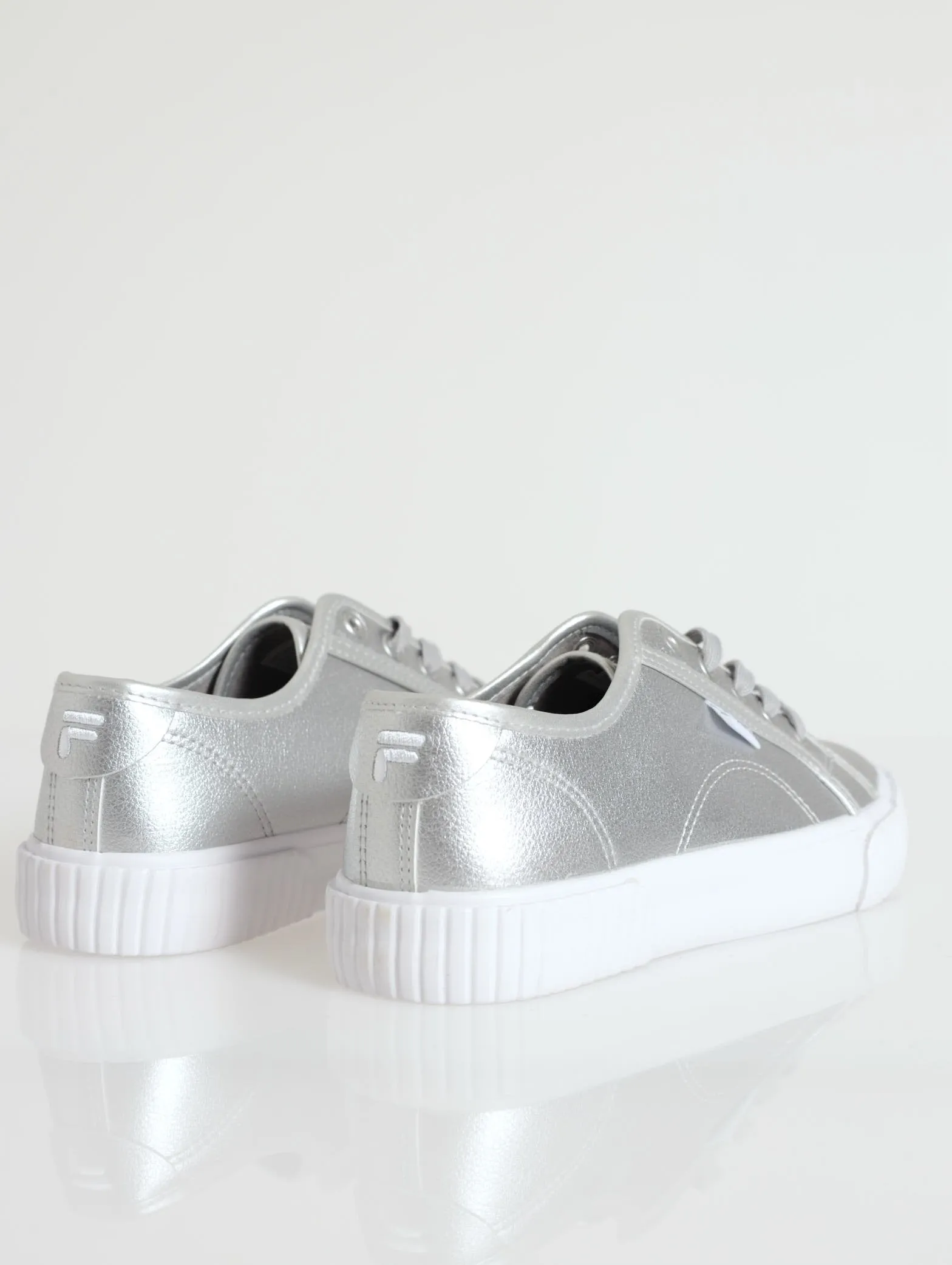 Ladies Alessia Basic Lace-Up Low Cut Sneaker - Silver