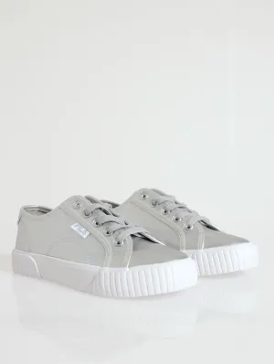Ladies Alessia Basic Lace-Up Low Cut Sneaker - Silver