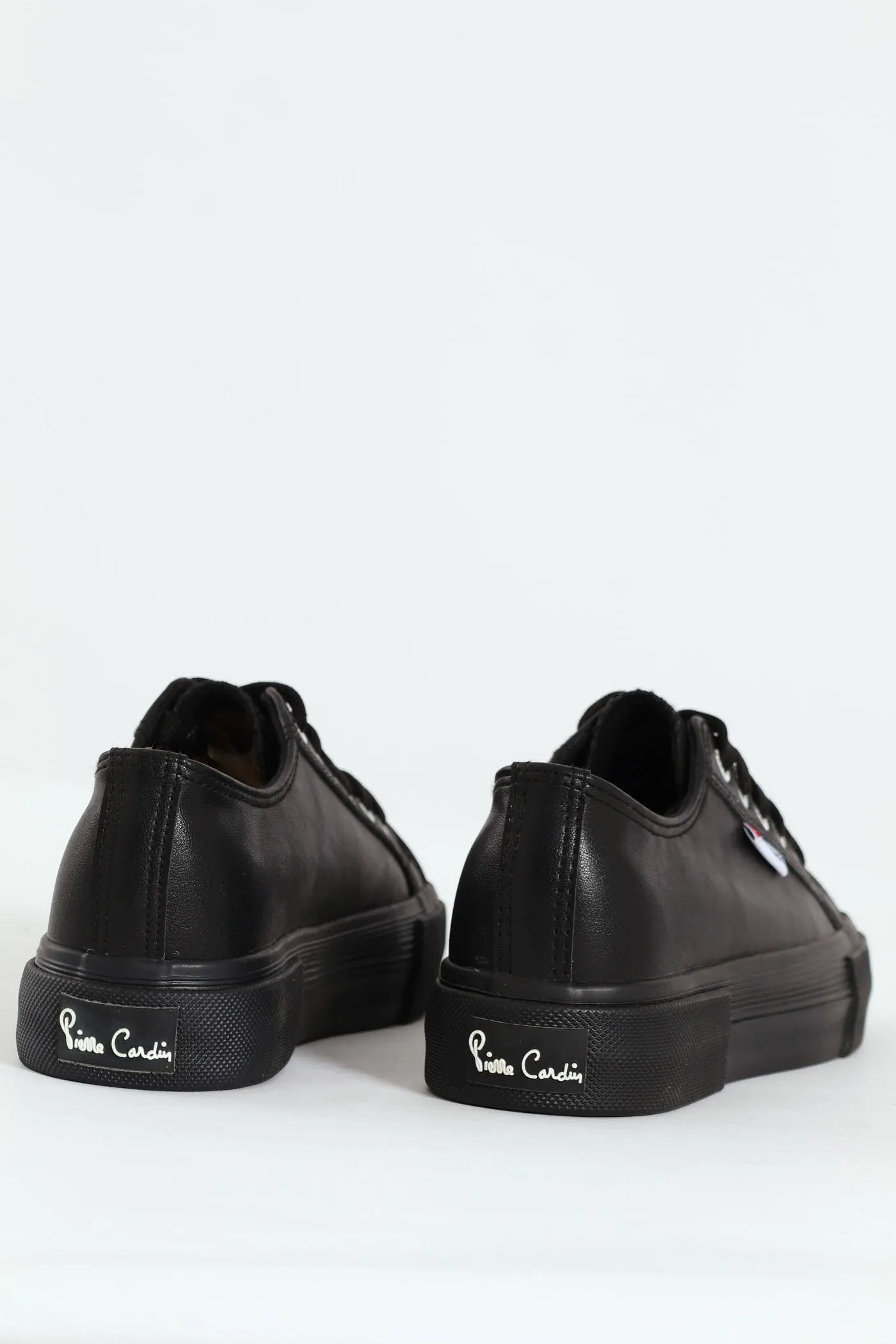 Ladies Basic Lace-Up Platform Sneaker - Black