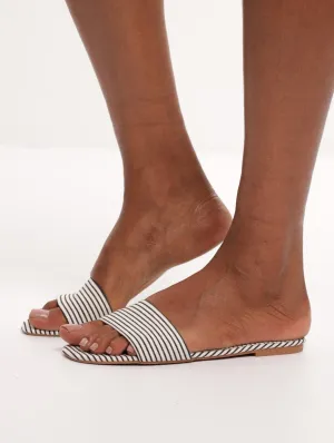 Ladies Basic Plain Mule Push-In Sandal