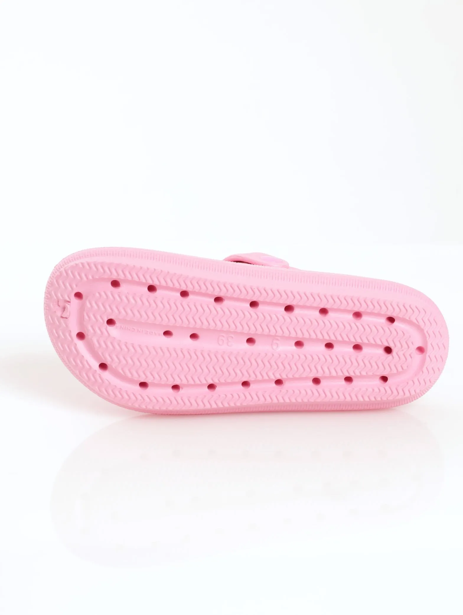 Ladies EVA Moulded Clog Shoe With Buckle - Pink