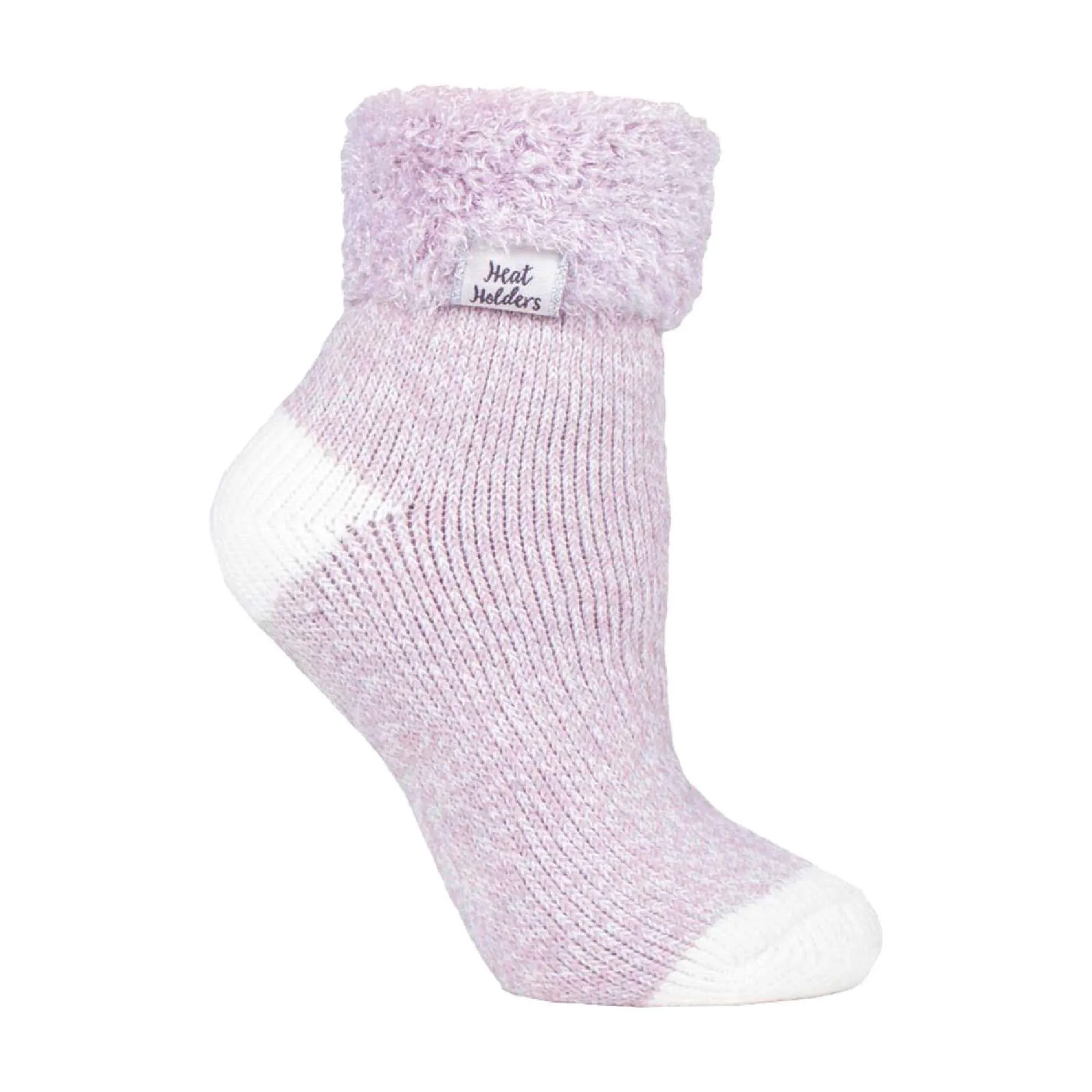 Ladies Fluffy Cuff Thermal Bed Socks for Lounging Around