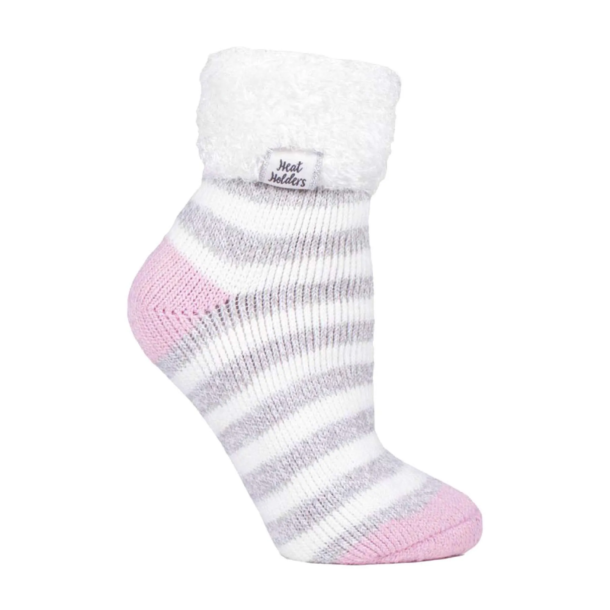Ladies Fluffy Cuff Thermal Bed Socks for Lounging Around