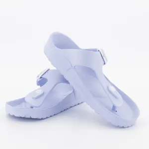 Ladies Moulded Buckle Thong Sandal - Periwinkle