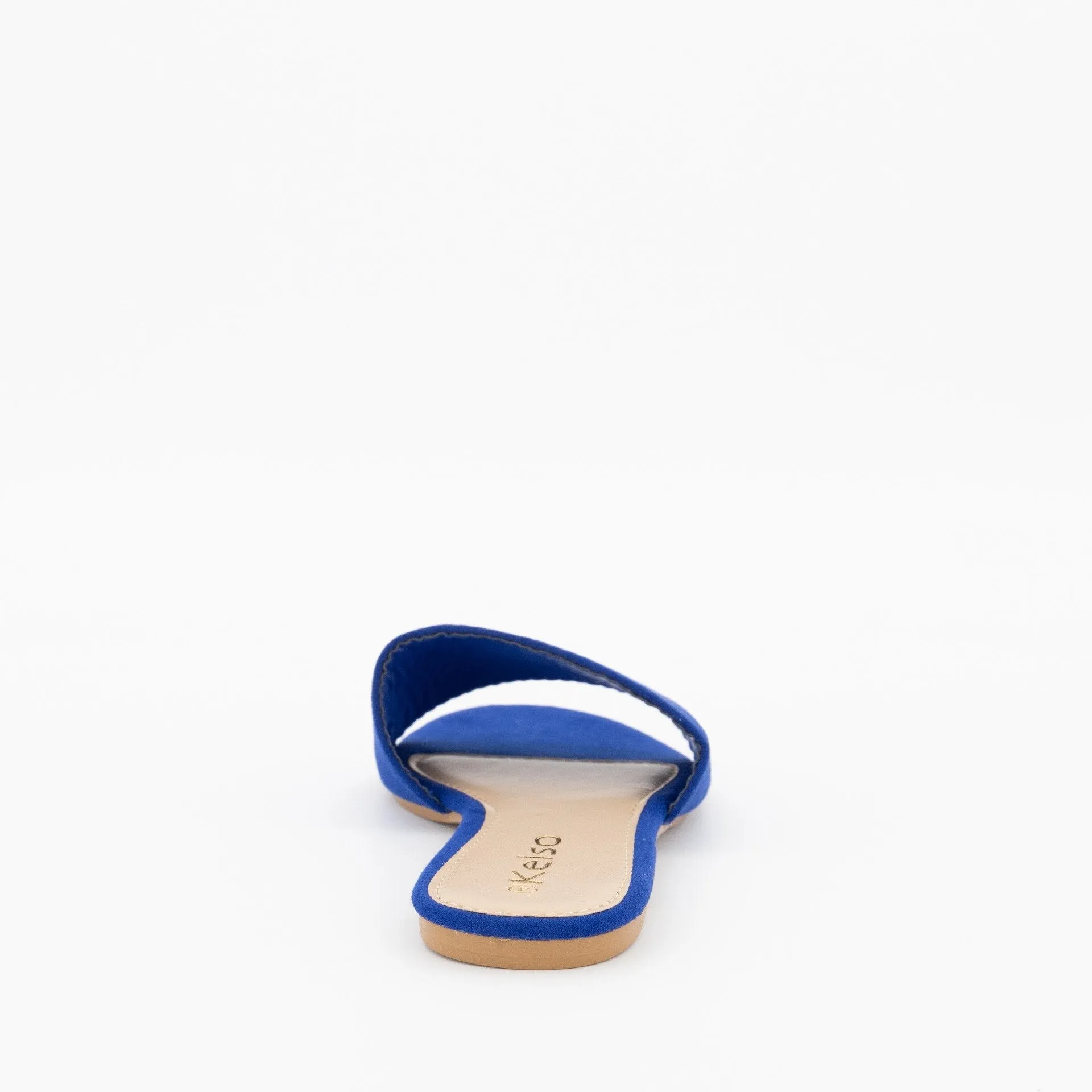 Ladies Plain Push-In Mule-Cobalt