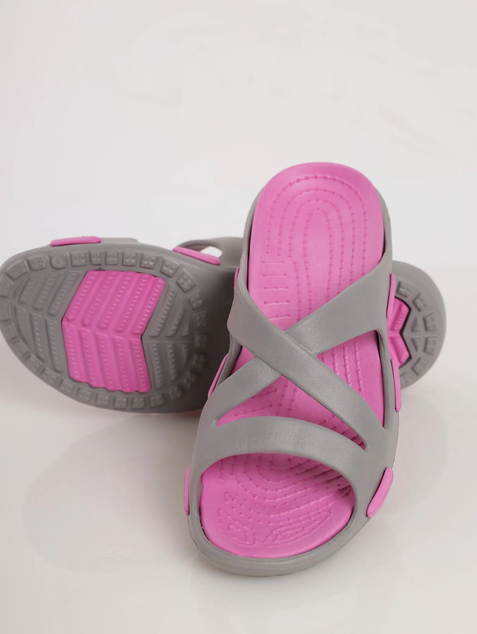 Ladies Push-In Mule Sports Sandal - Blush
