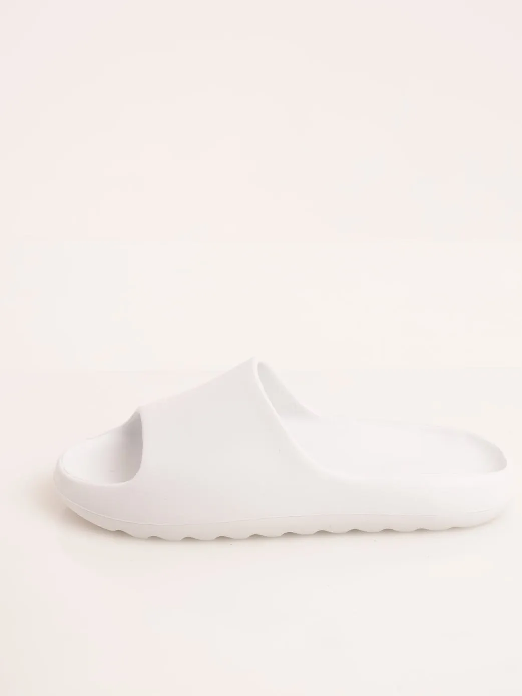 Ladies Summer Slide Sandal - White