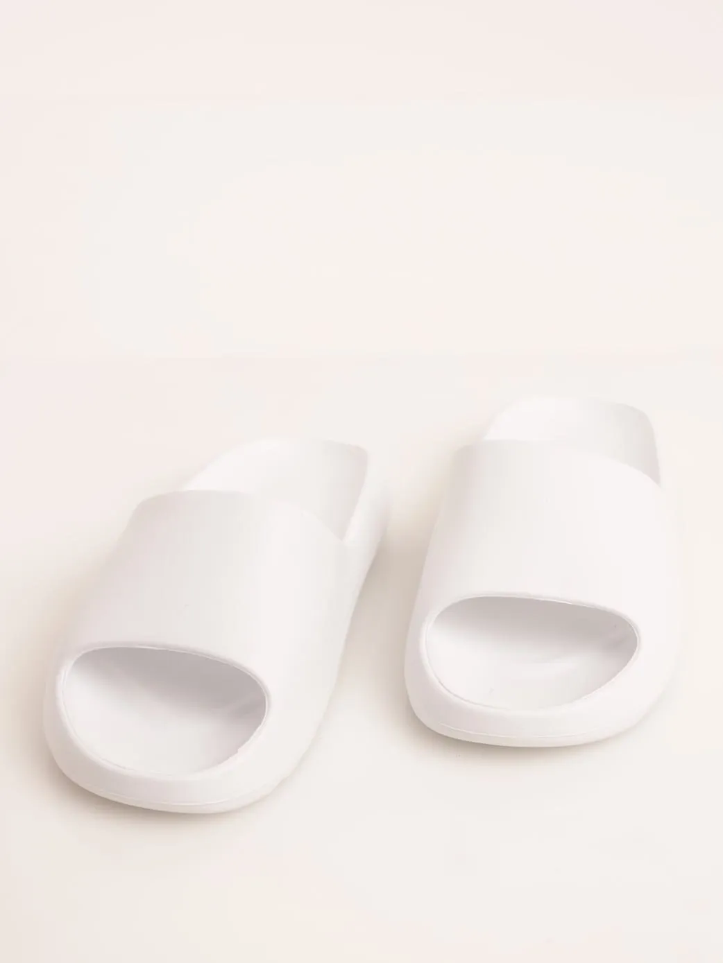Ladies Summer Slide Sandal - White