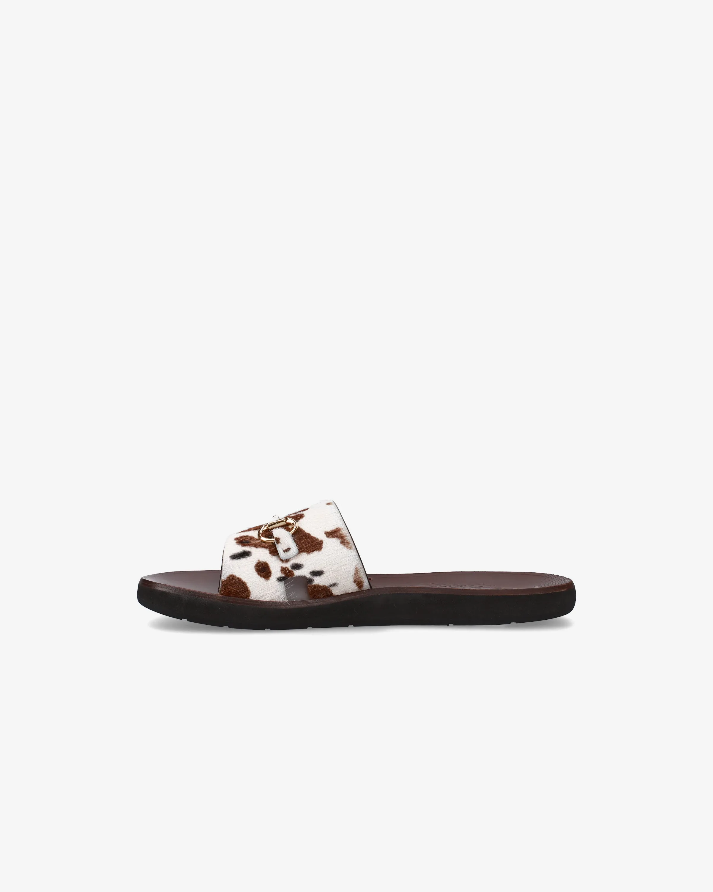 Leather Sandals with Ponyhair Headband
