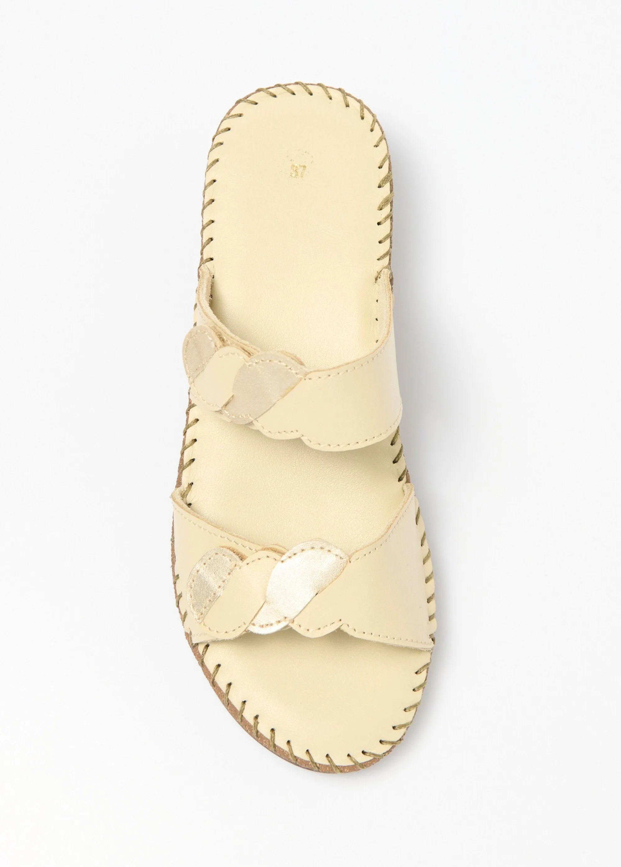 Leather wedge velcro mules, comfort width