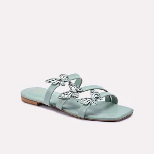 Light Green Flat Slippers 0412454