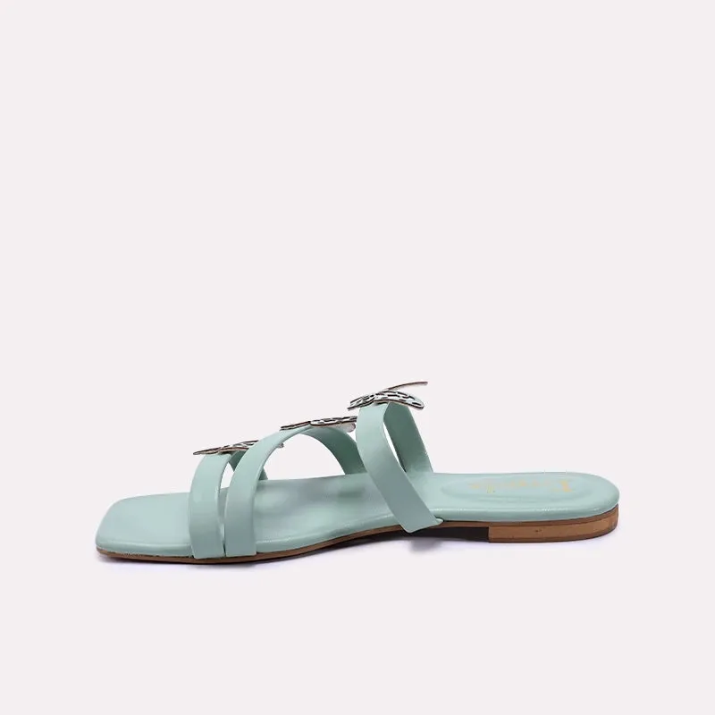 Light Green Flat Slippers 0412454
