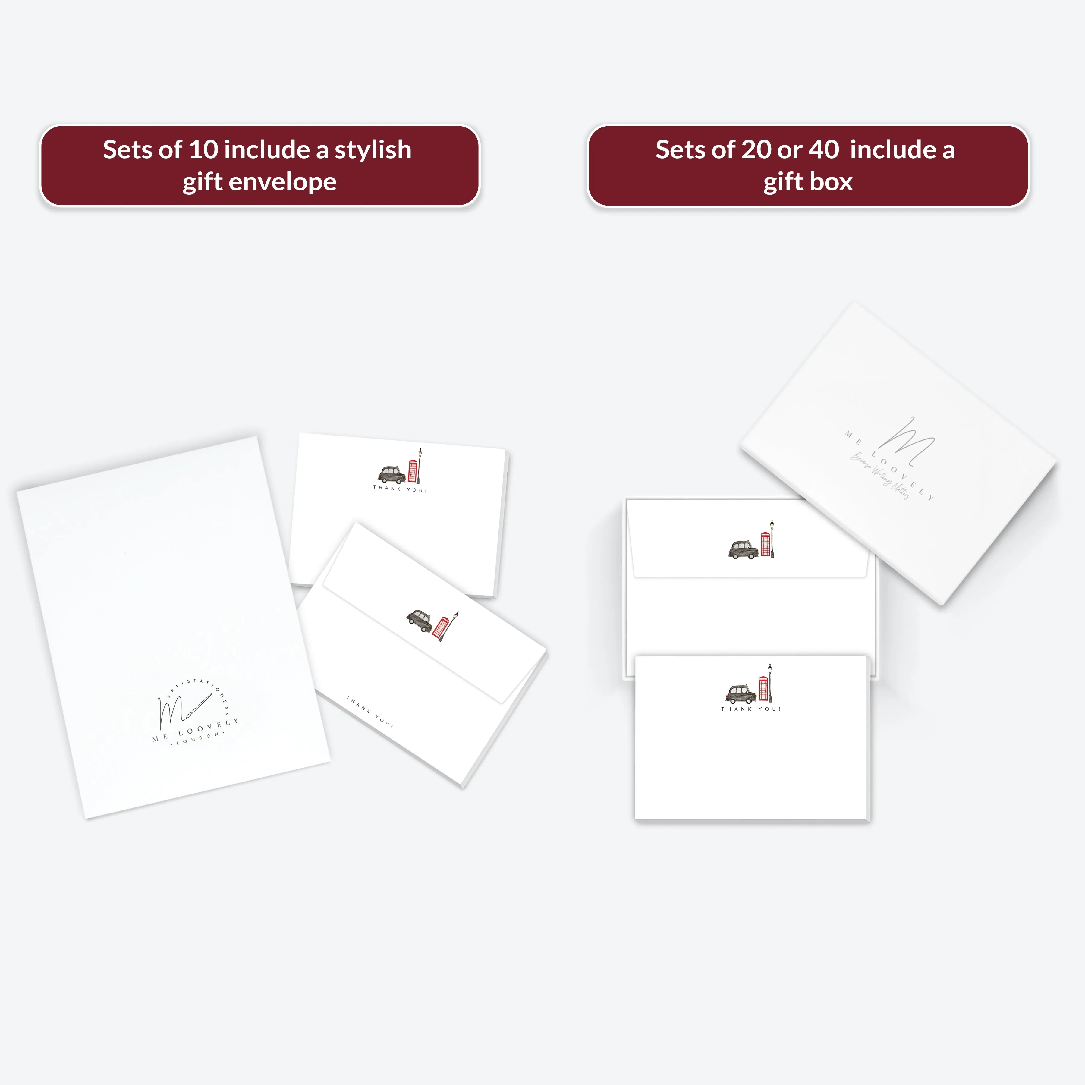London Icon Thank You Flat Notecard Set
