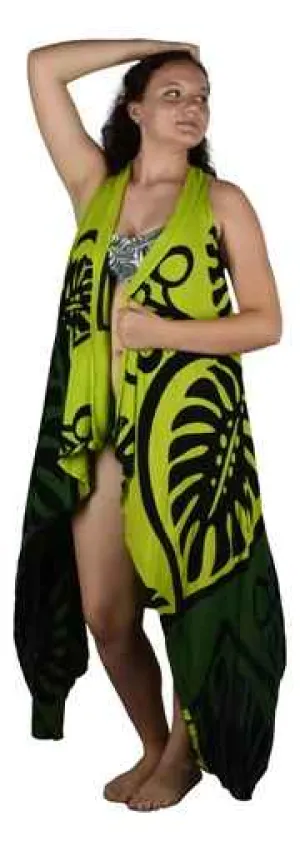 Magic Sarong - Rounded Corners - Monstera - Green
