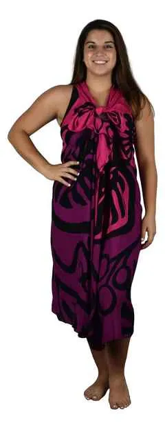 Magic Sarong - Rounded Corners - Monstera - Pink