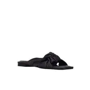 MARC FISHER Womens Black Knot Farisa Square Toe Slip On Slide Sandals 5.5 M