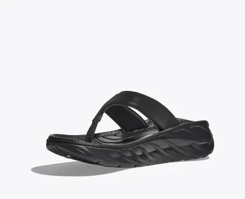MEN'S HOKA ORA RECOVERY FLIP | BLACK / DARK GULL GRAY