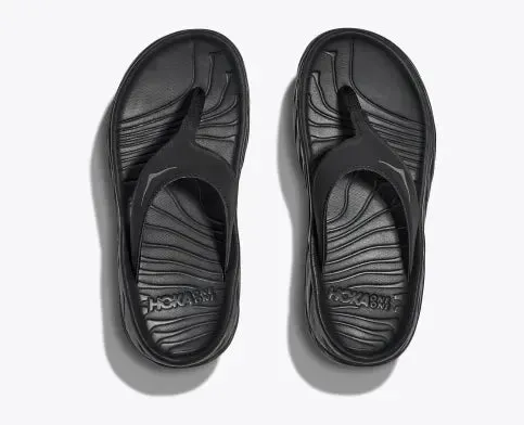 MEN'S HOKA ORA RECOVERY FLIP | BLACK / DARK GULL GRAY