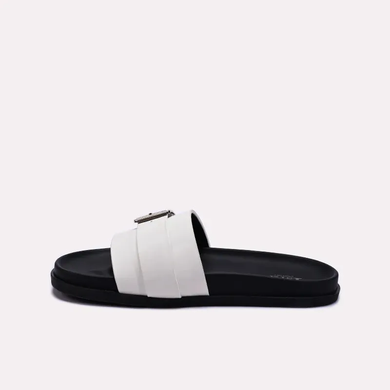 Mens White Casual Slippers 0151109