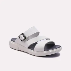 Mens White Casual Slippers 0151117