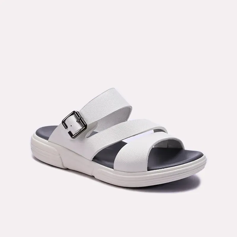 Mens White Casual Slippers 0151117
