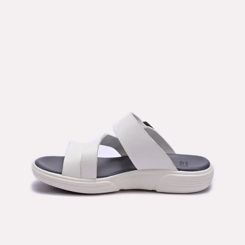Mens White Casual Slippers 0151117