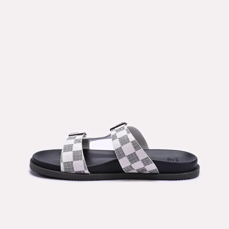 Mens White Casual Slippers 0151125