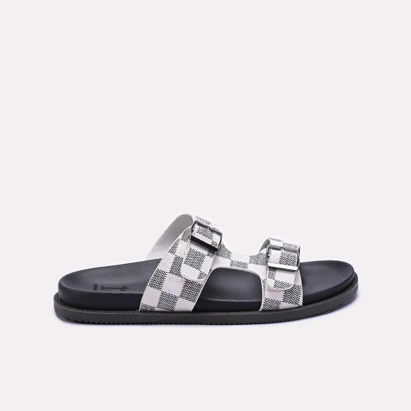 Mens White Casual Slippers 0151125