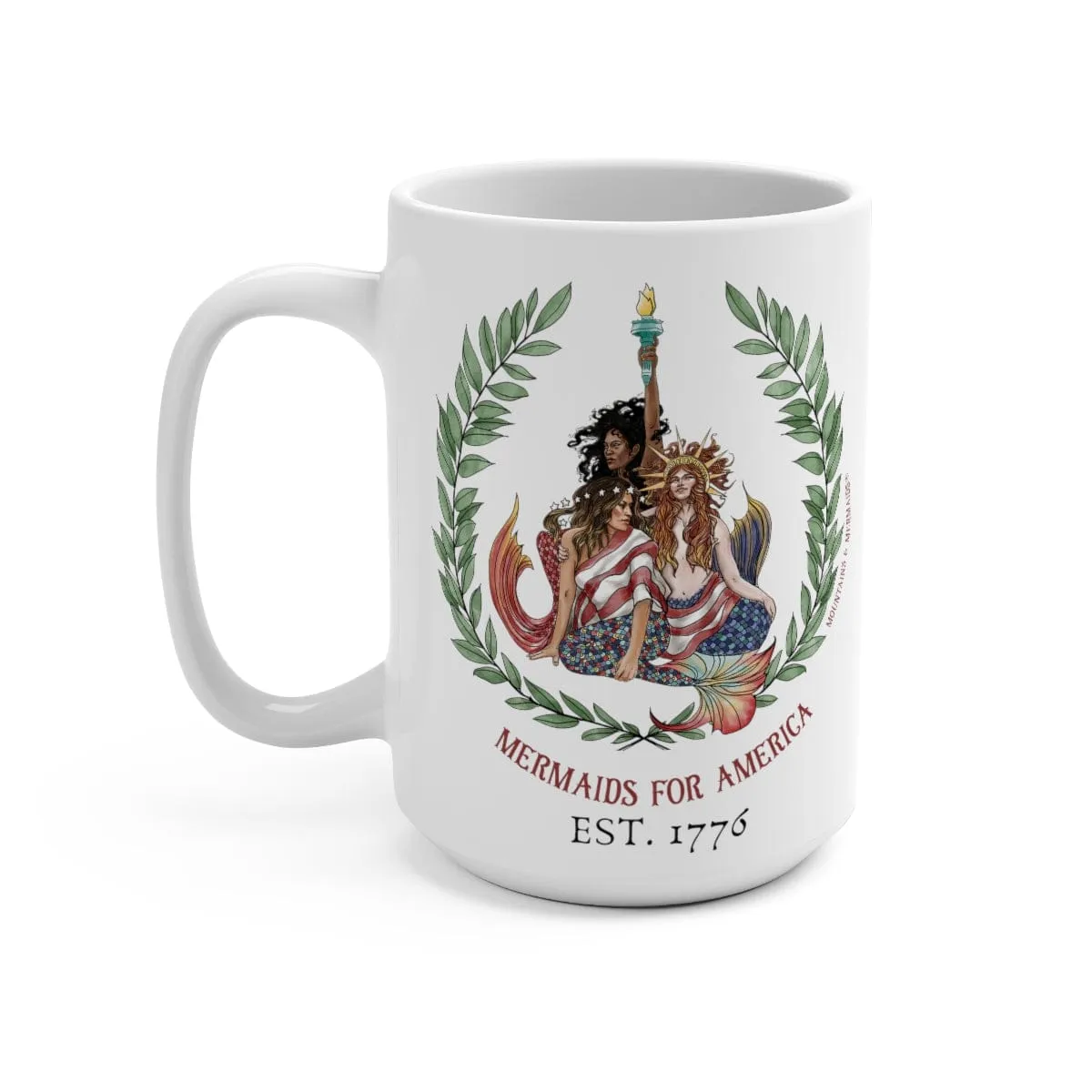 Mermaids For America Coffee Mug 15oz