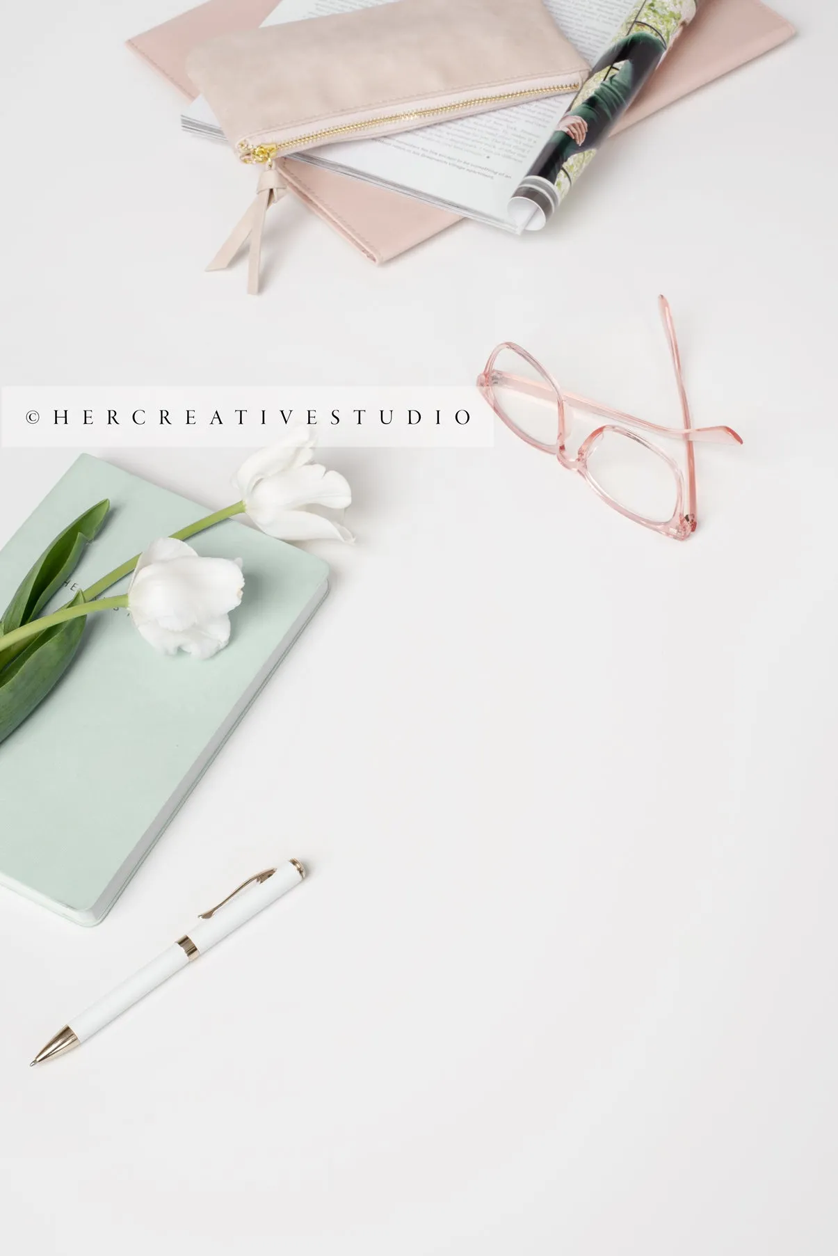 Mint Green & Nude Workspace