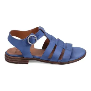 MIZ MOOZ Women's Blue Leather DEBORAH Multi T-Strap Sandals 37